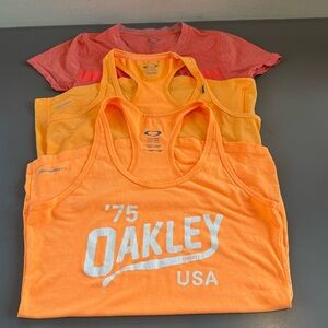 Oakley Women’s Orange Workout Tops (Bundle)
